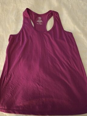 Womens Athletic Works Magenta Racerback Tank Top Size L